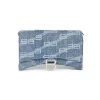 Balenciaga Hourglass Monogram Denim Wallet-On-Chain