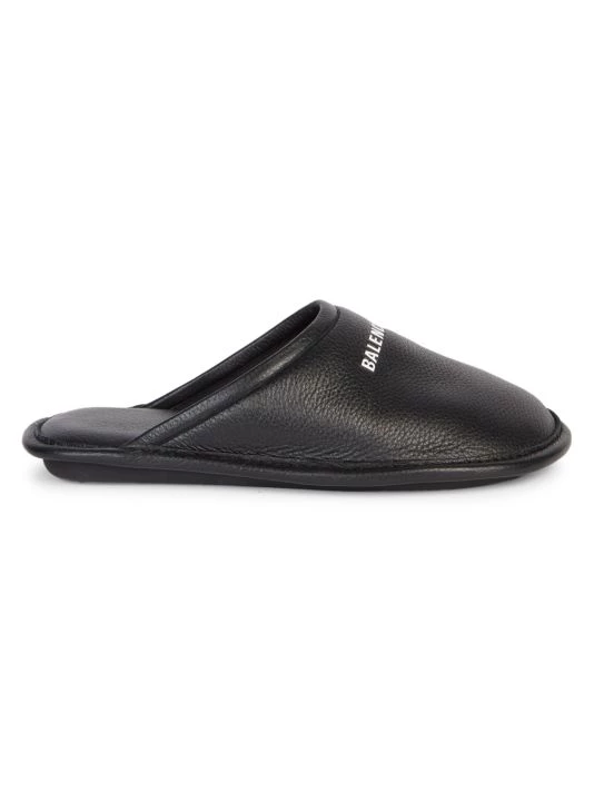 Balenciaga Home Logo Mule Flats For Men
