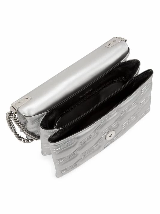 Balenciaga Triplet BB-Embossed Leather Shoulder Bag - Image 4