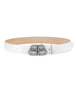 Balenciaga BB Buckle Leather Belt