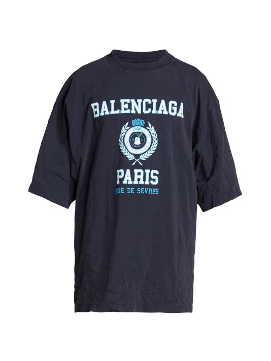 Balenciaga Collegiate Logo T-Shirt For Men