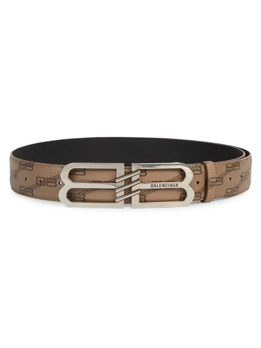 Balenciaga BB Signature Monogram Coated Canvas Belt
