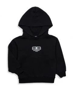 Balenciaga Little Kid's & Kid's Classic Washed Logo Hoodie For Kids