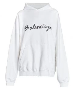 Balenciaga Script Logo Oversized Hoodie