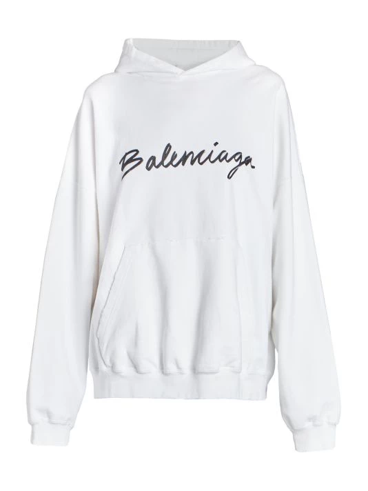 Balenciaga Script Logo Oversized Hoodie