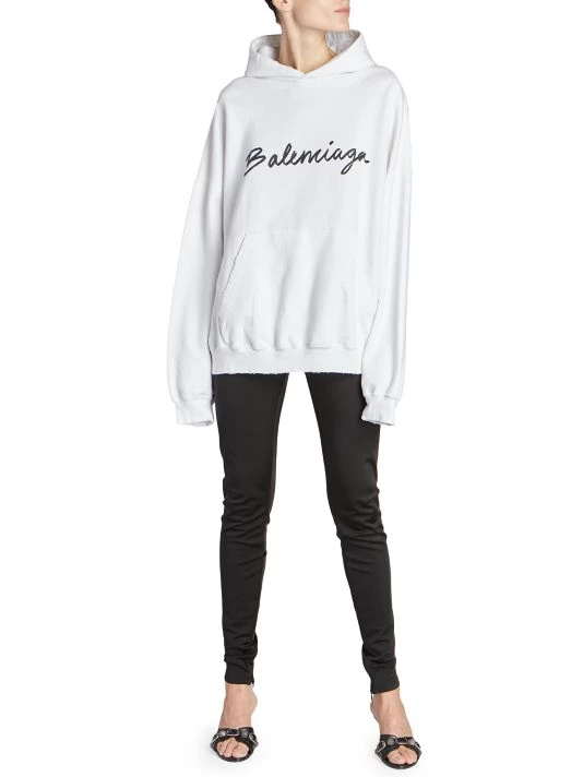 Balenciaga Script Logo Oversized Hoodie - Image 2