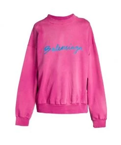 Balenciaga Script Logo Crew Sweatshirt