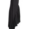 Balenciaga Pleated Asymmetrical One-Sleeve Maxi Dress