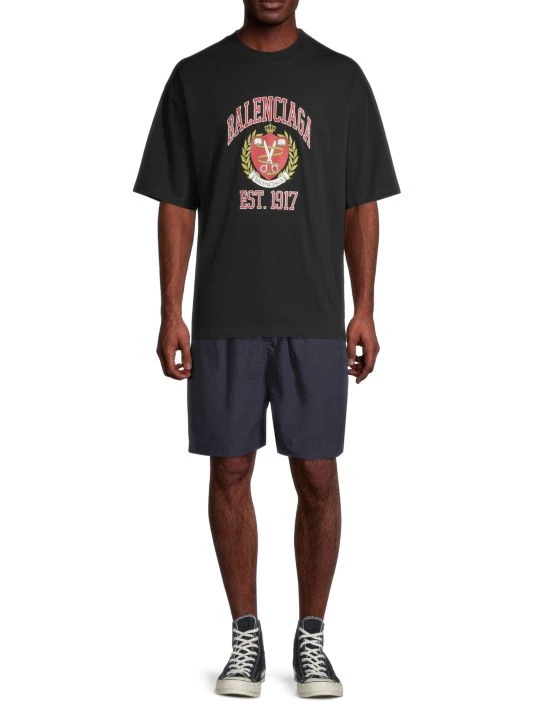 Balenciaga College Medium-Fit T-Shirt For Men - Image 2