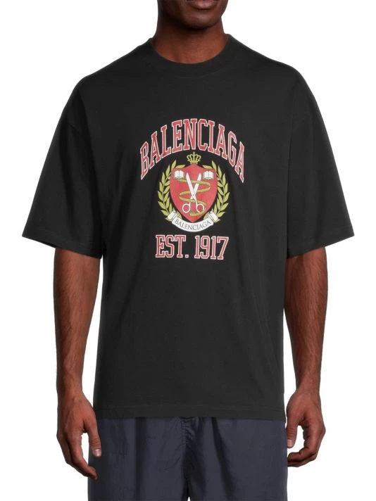 Balenciaga College Medium-Fit T-Shirt For Men - Image 3