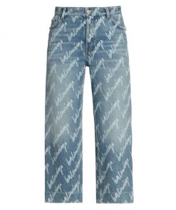 Balenciaga Ankle Crop Logo Jeans