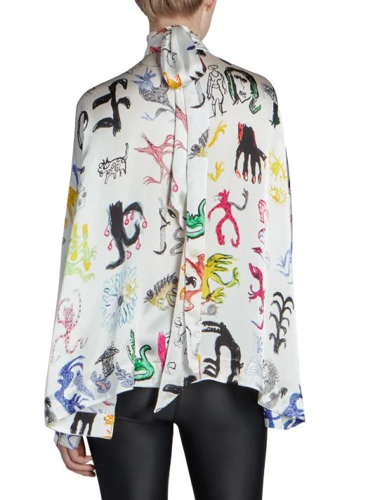 Balenciaga Artist Doodle Graphic Blouse - Image 5