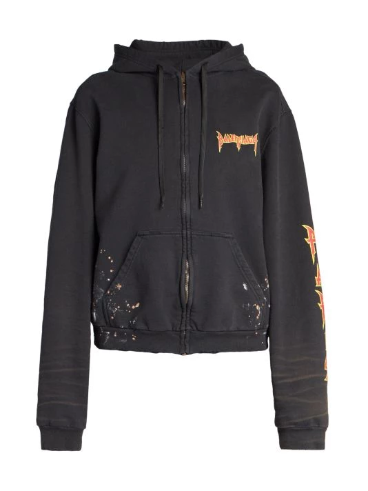 Balenciaga Logo Zip-Up Hoodie