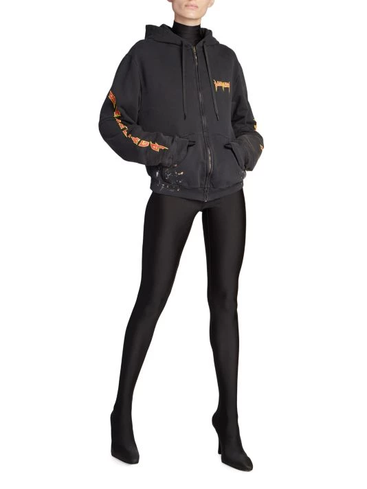 Balenciaga Logo Zip-Up Hoodie - Image 2