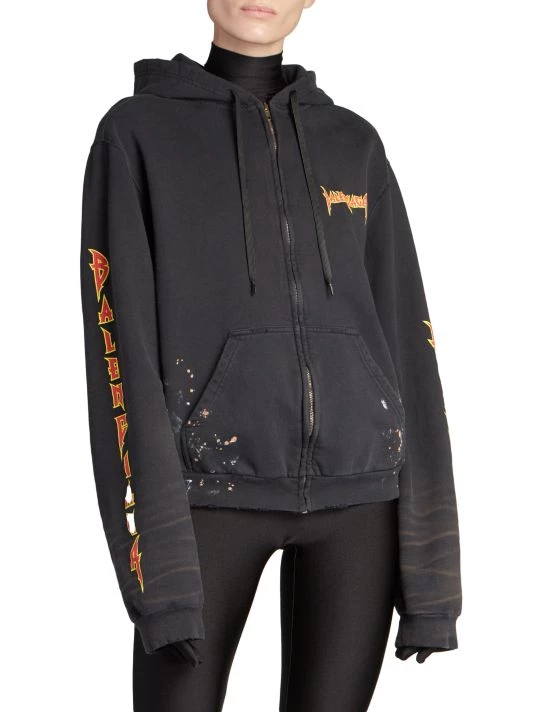 Balenciaga Logo Zip-Up Hoodie - Image 3