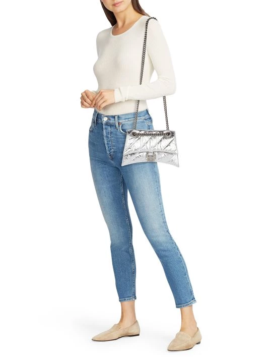 Balenciaga Crush Quilted Metallic Leather Chain Bag - Image 2