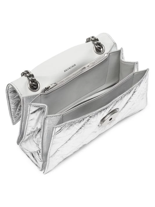 Balenciaga Crush Quilted Metallic Leather Chain Bag - Image 4