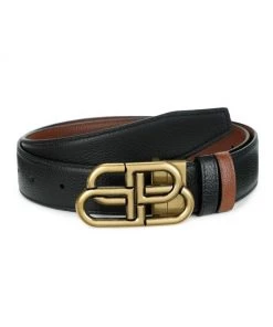 Balenciaga Logo-Buckle Reversible Belt For Men