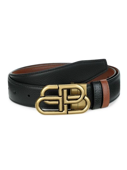 Balenciaga Logo-Buckle Reversible Belt For Men