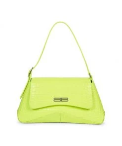Balenciaga XXS Flap Street Croc-Embossed Leather Shoulder Bag