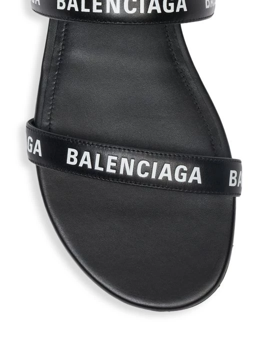 Balenciaga Leather Logo Slides Sweet Pink - Image 4