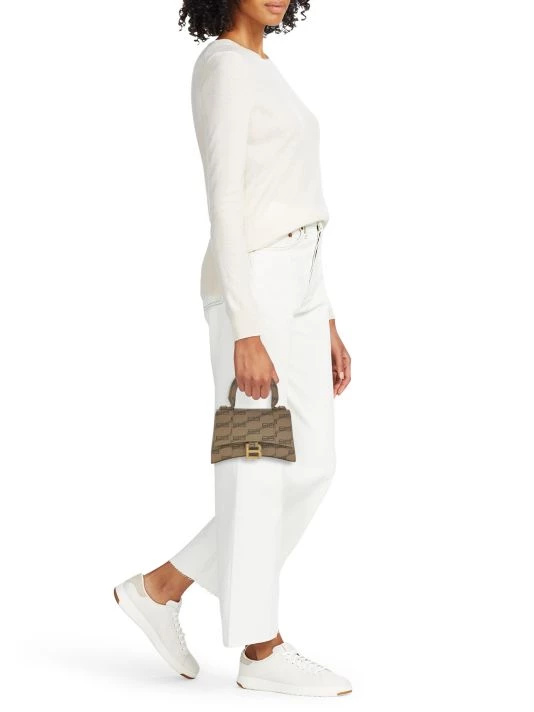 Balenciaga XS Hourglass BB Monogram Coated Canvas Top Handle Bag - Image 2