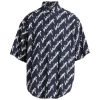 Balenciaga Large-Fit Short-Sleeve New Scribble Logo Shirt For Men