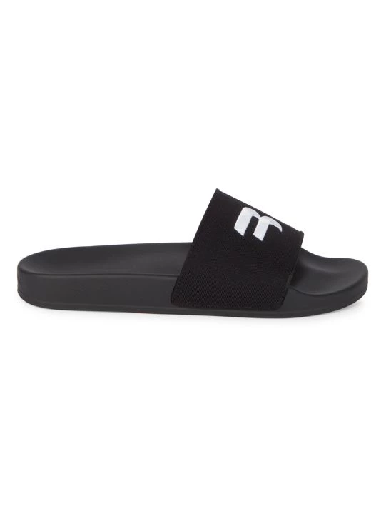 Balenciaga Textured Logo Pool Slides For Men