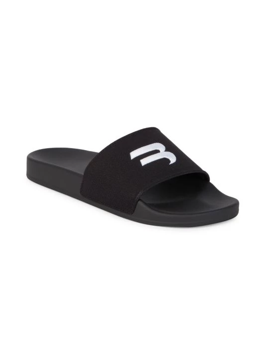 Balenciaga Textured Logo Pool Slides For Men - Image 2