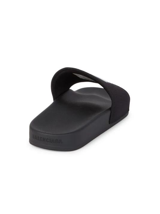 Balenciaga Textured Logo Pool Slides For Men - Image 3