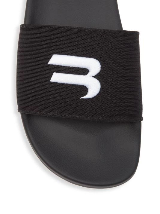 Balenciaga Textured Logo Pool Slides For Men - Image 4