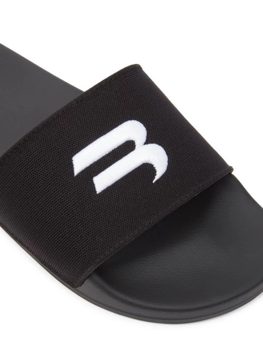 Balenciaga Textured Logo Pool Slides For Men - Image 6