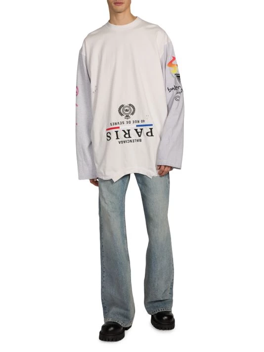 Balenciaga Upside Down Logo T-Shirt For Men - Image 2