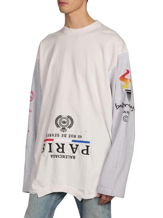 Balenciaga Upside Down Logo T-Shirt For Men - Image 4