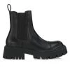 Balenciaga Leather Tractor Booties For Men
