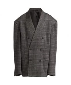 Balenciaga Check Engineered Blazer For Men