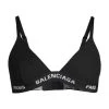 Balenciaga Logo Stretch-Cotton Triangle Bra