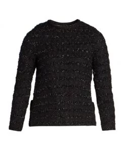 Balenciaga Tweed Buttoned Back-To-Front Top