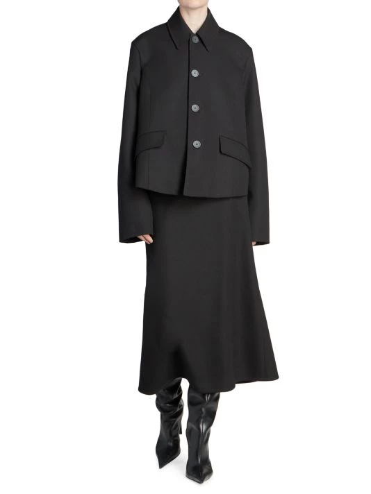 Balenciaga Push-Up Wool Midi-Skirt - Image 2