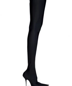 Balenciaga Cuissard Knife 110 Over-The-Knee Boots Pink