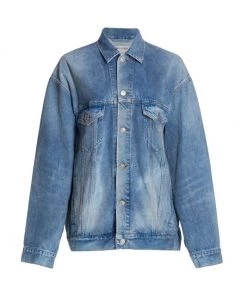 Balenciaga Spray Paint Logo Denim Jacket