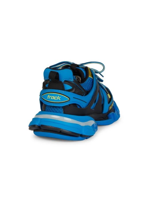 Balenciaga Track Lace-Up Sneakers For Men Blue Yellow Black - Image 3