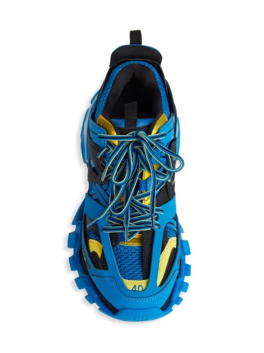 Balenciaga Track Lace-Up Sneakers For Men Blue Yellow Black - Image 5
