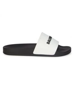 Balenciaga Logo Embossed Pool Slides For Men