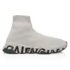 Balenciaga Speed Graffiti Sneakers For Men Grey Black
