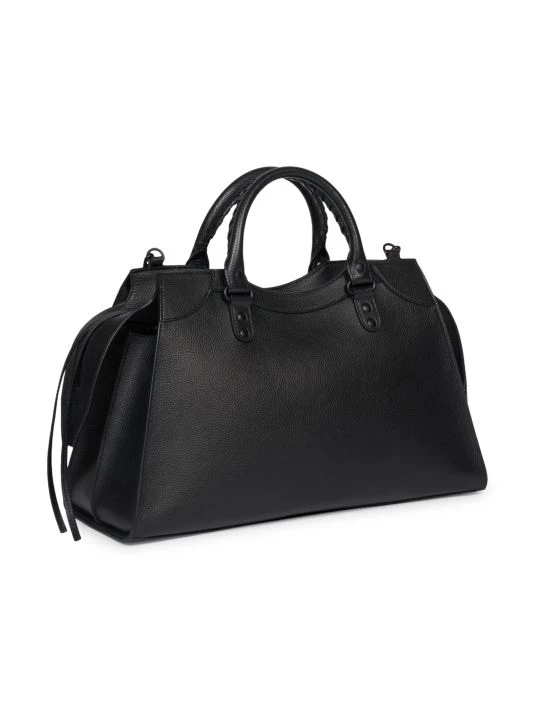 Balenciaga Small Neo Classic City Leather Satchel Navy - Image 4