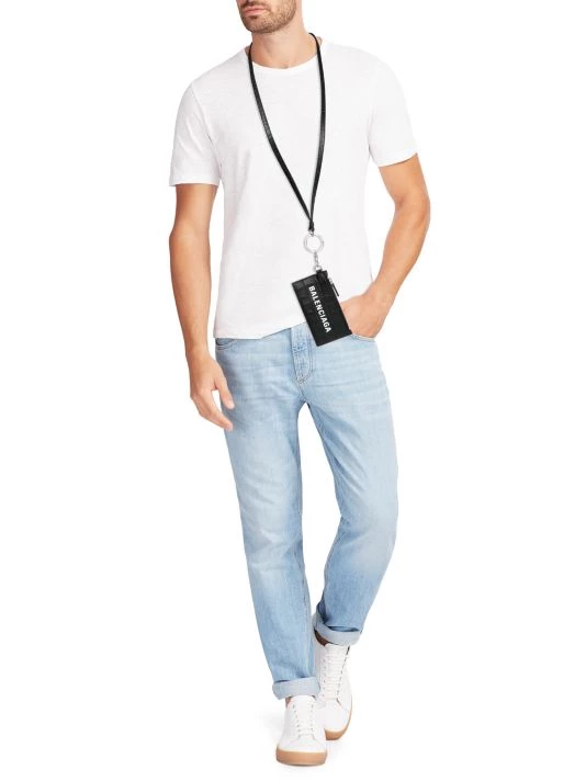 Balenciaga Cash Croc-Embossed Leather Wallet-On-Chain For Men - Image 2