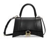 Balenciaga Small Hourglass Leather Top Handle Bag Sahara