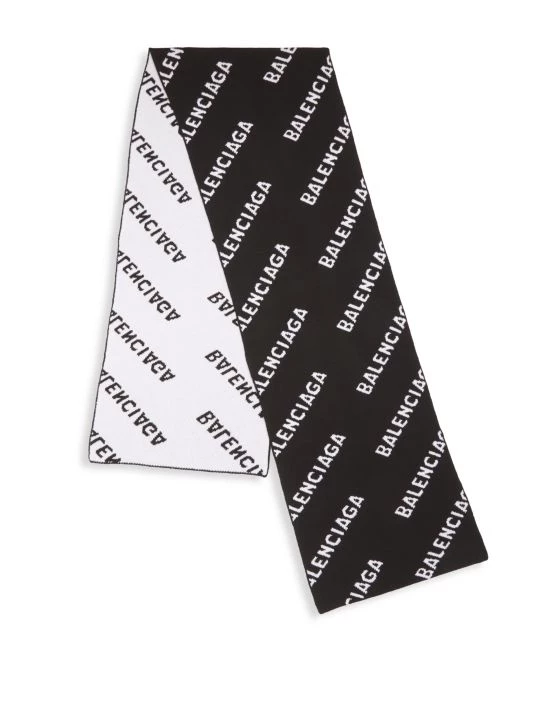 Balenciaga Allover Logo Scarf For Men
