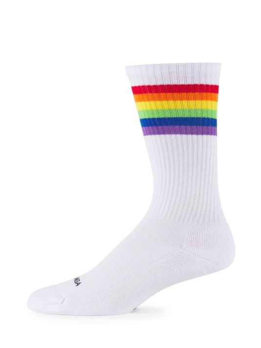 Balenciaga Rainbow Trim Socks For Men